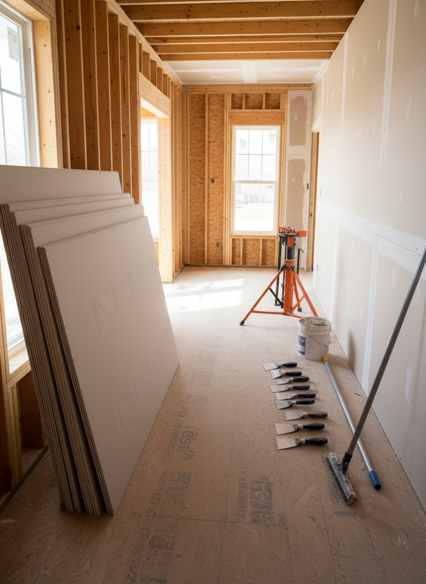 Drywall contractor staging and project management Holland Michigan